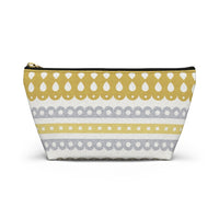 Ribbon Candy Accessory Pouch w T-bottom in Yellow